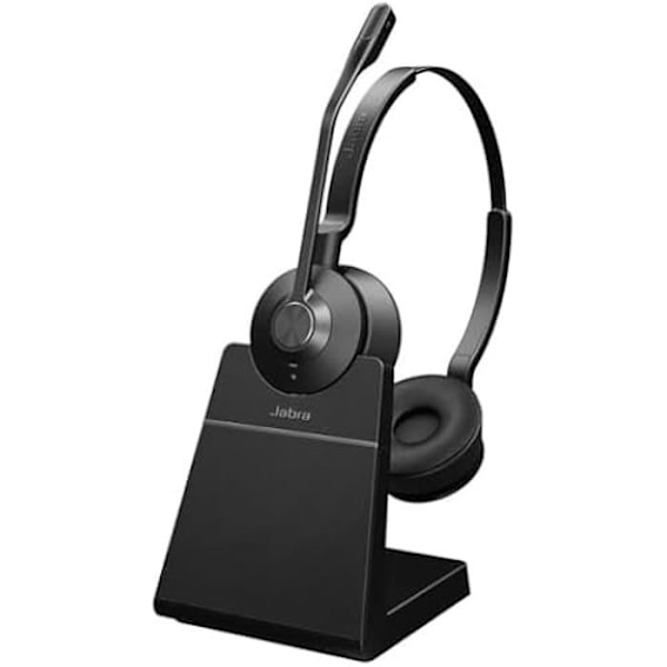 Stereo headset - JABRA - Engage 55 MS - Trådlös DECT - Bredband mikrofon - Lätt komfort Svart