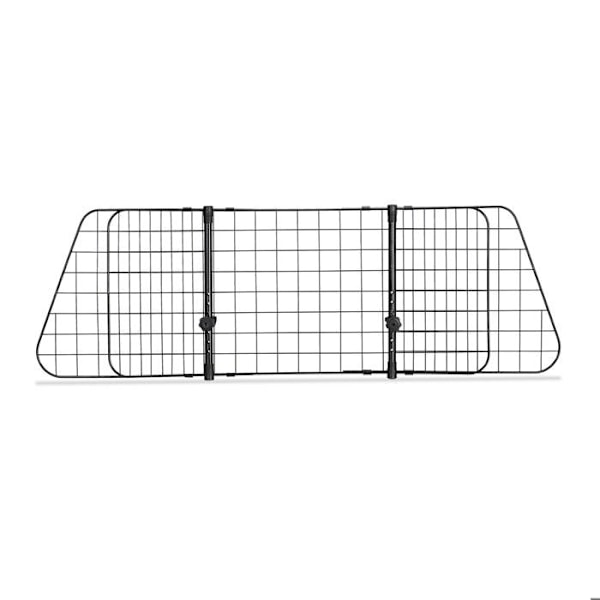 Relaxdays hundgrind för bil, universell barriär, justerbar bredd, H x L 40 x 92-157 cm, svart svart