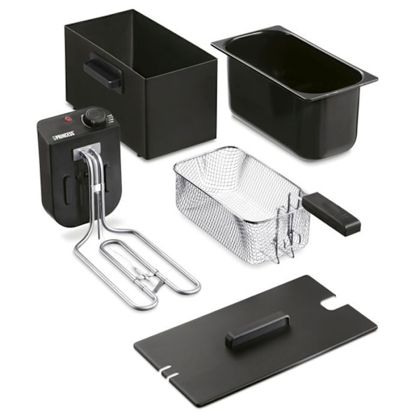 Princess 182727 Fritös - 4 portioner - 2000 W - 3 liter - Svart
