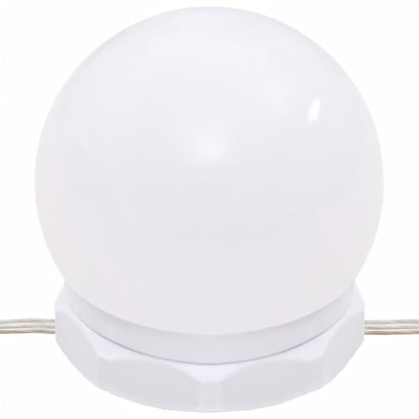 Coiffeuse - Kaptafel - 74,5x40x141 cm - LED med USB - Ingenjörsträ - Vit Vit