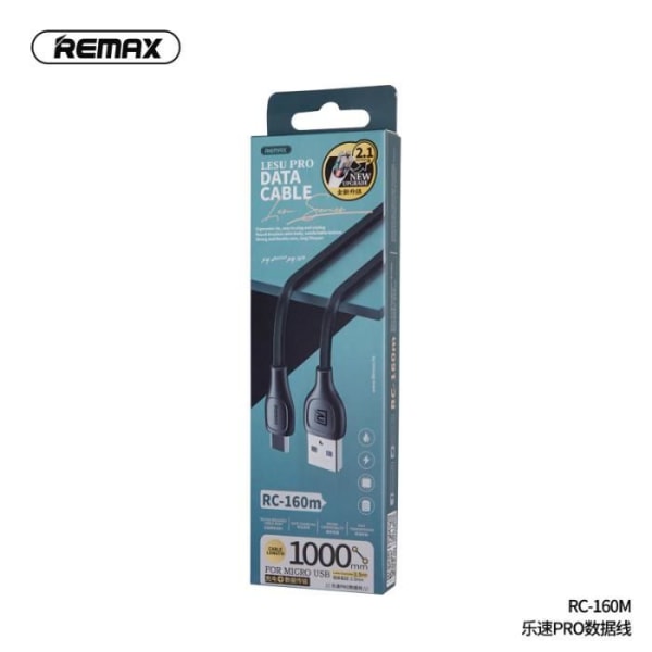 Remax RC-160M 2.1A Micro USB Lesu Pro Series laddningsdatakabel, längd: 1m