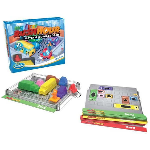 Rush Hour My First - Ravensburger - Think Fun Puzzle - 30 utmaningar 3 nivåer - Från 3 år - Franska ingår Grön