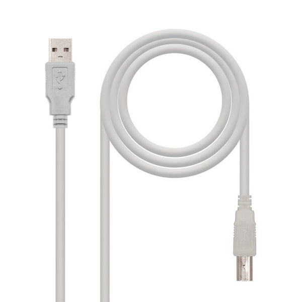 USB 2.0 kabel för AMBM typ skrivare beige färg 1,8 meter