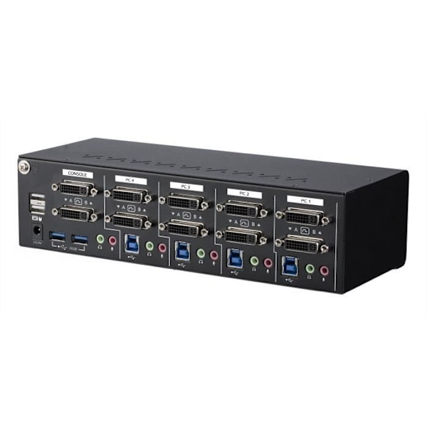 4-portars Dual-Link DVI USB-skärmtangentbordsmus KVM-switch med USB 3.0-hubb - STARTECH - TAA-kompatibel