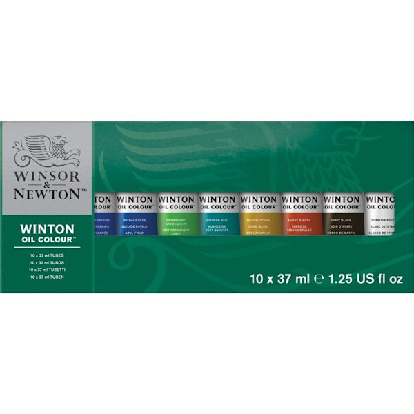 Winsor färgset - newton - 1490698 - Winton oljesats 10 tuber med 37 ml rad