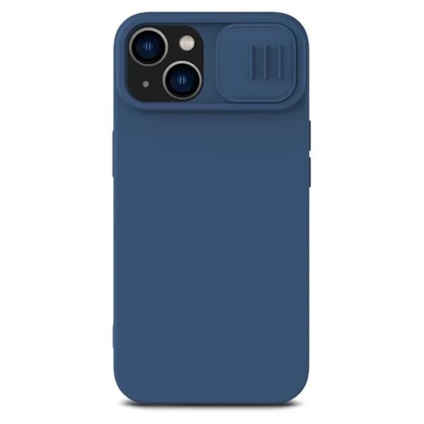 NILLKIN CamShield Silky MagSafe-kompatibelt fodral för iPhone 14 Plus skjutbart kameraskal (blå)