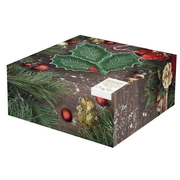 Enkel liv - 2175HOLG - SERVEERKOM I HOLLY FORM MED 3 FACK 20X20 CM I PORSLIN I PRESENTASK HOLLY - BÄRRIAR