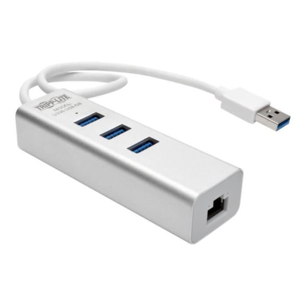 Tripp Lite Tripp USB 3.0 SuperSpeed till Gigabit Ethernet NIC nätverksadapter med 3-portars USB-hubb USB 3.0 Gigabit...