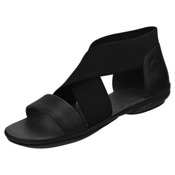 Svarta sandaler för kvinnor - Husbil - Höger Nina Crossover Sella - Fullnarvsläder - EVA-sula Svart 35