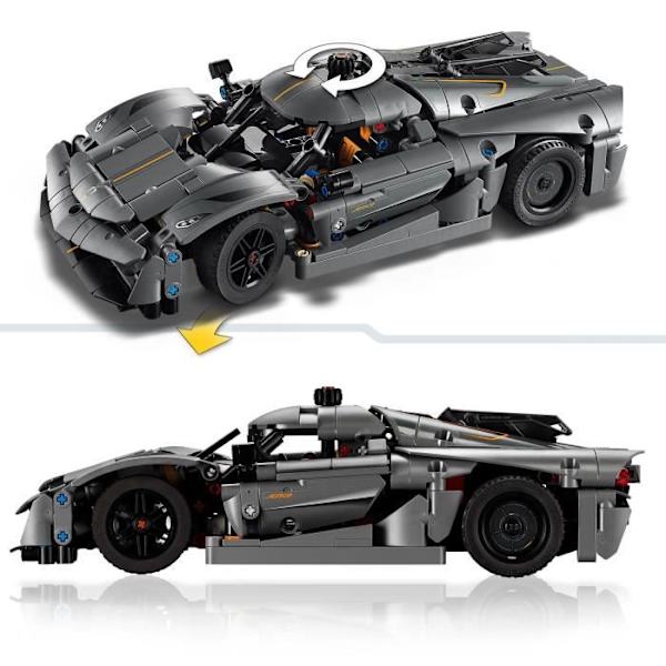 LEGO® Technic 42173 Koenigsegg Jesko Absolut Hypercar Grå - Byggsats Grå