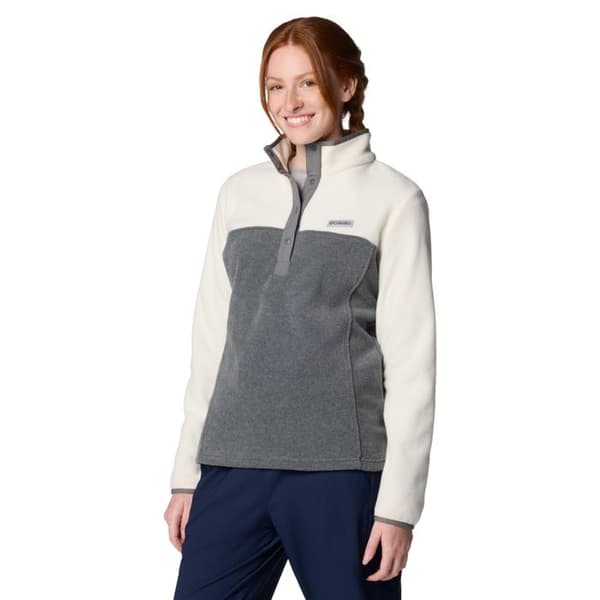 Columbia Benton Springs 1/2 Snap Pull-Over II Dam Grå - Polyesterfleece Grå XL