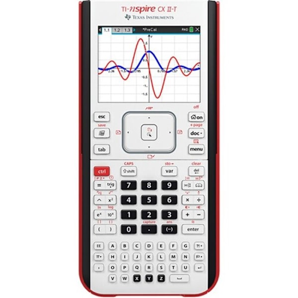Grafisk kalkylator - Texas Instruments - TI-Nspire CX II-T - Färgskärm - USB-laddningsbar - Tentamensläge Vit