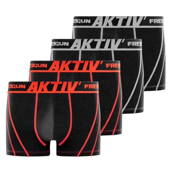 Freegun Boxers för Herr - Svart (Pack med 4) - M