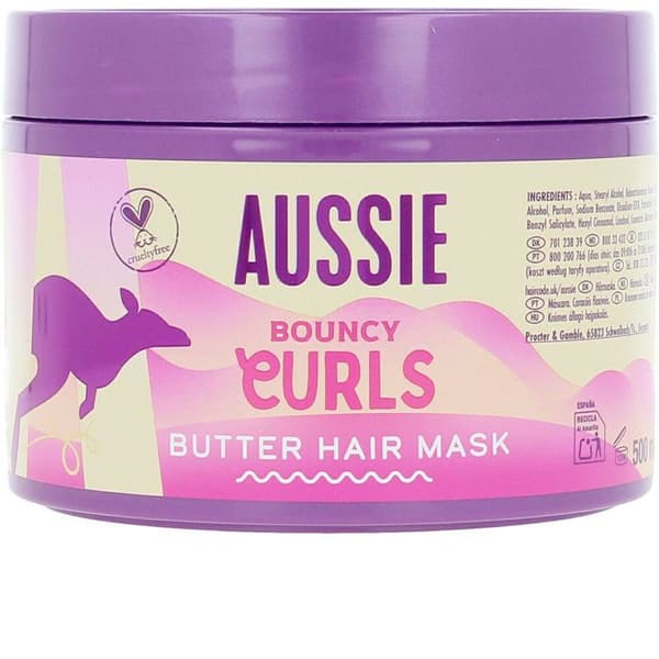 Fuktgivande och närande Hårmask med AUSSIE BOUNCY CURLS 500 ml