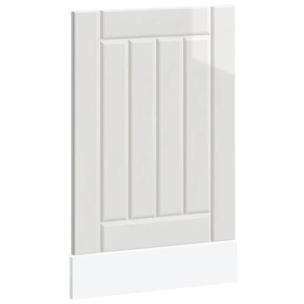 vidaXL Diskmaskinpanel Lucca vit glänsande ingenjörsträ 853889