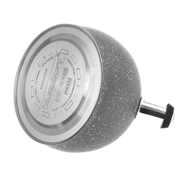 Kittel - KLAUSBERG - KB-7321 - Rostfritt stål - Marmorbeläggning - 2 liter Grå