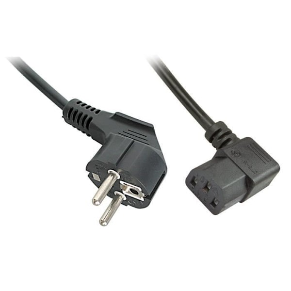LINDY IEC vinklad nätsladd - 2m