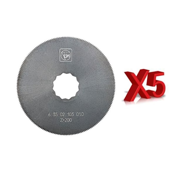 Sågarblad - FEIN - 63502102070 - HSS med fin tandning - Pack om 5 - Ø63mm