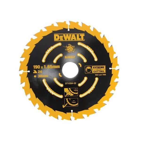 DEWALT cirkelsågblad 190 x 30 mm x 24T med sladd för extrem ram DEWDT10304QZ