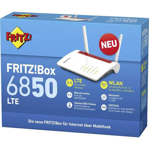 Router - AVM - Fritz! Box 6850 LTE - WLAN - LTE - 20002925