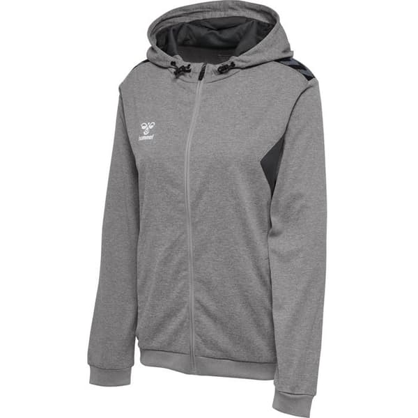 Hummel Authentic - grå zip hoodie i polyester för kvinnor grå XL