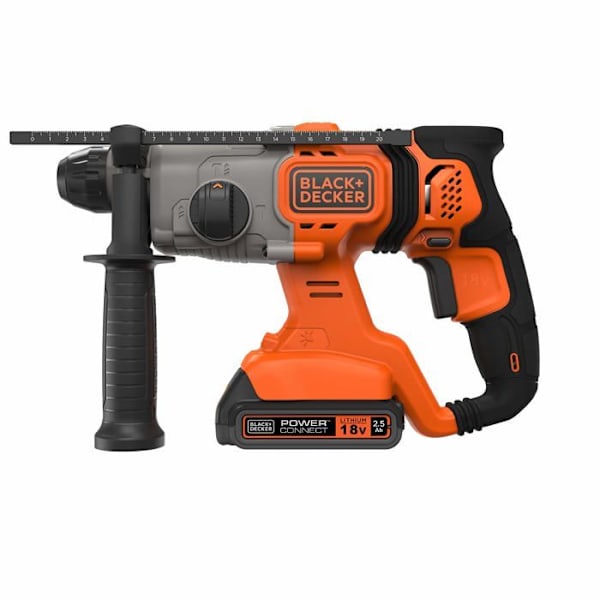 Black + Decker BCD900E2K-QW borrhammare - 18V - 2,5 Ah - SDS-Plus - Svart Svart