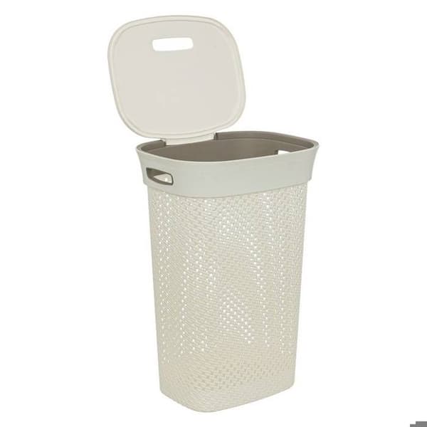Tvättkorg "Purl" 60L lin Vit