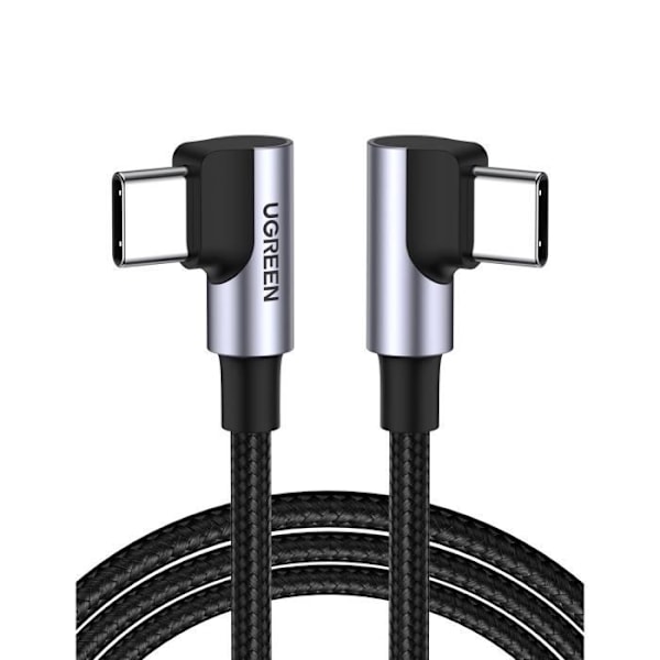 UGREEN USB C till USB C-kabel vinklad 90 grader 100W 5A, 1M
