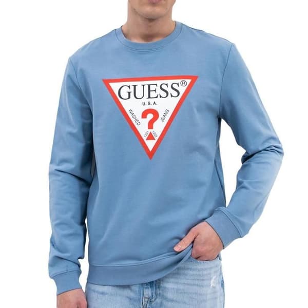 Sweatshirt Guess Audley - parisisk takblå - S Parisisk tak blå M