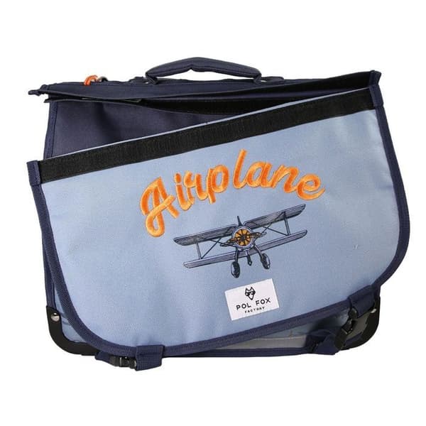 Barnryggsäck Pol Fox Flygplan - Blå - 35 cm blå