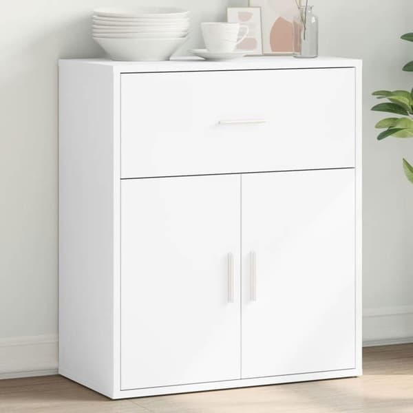 vidaXL Buffé vit 60x31x70 cm ingenjörsträ 840464