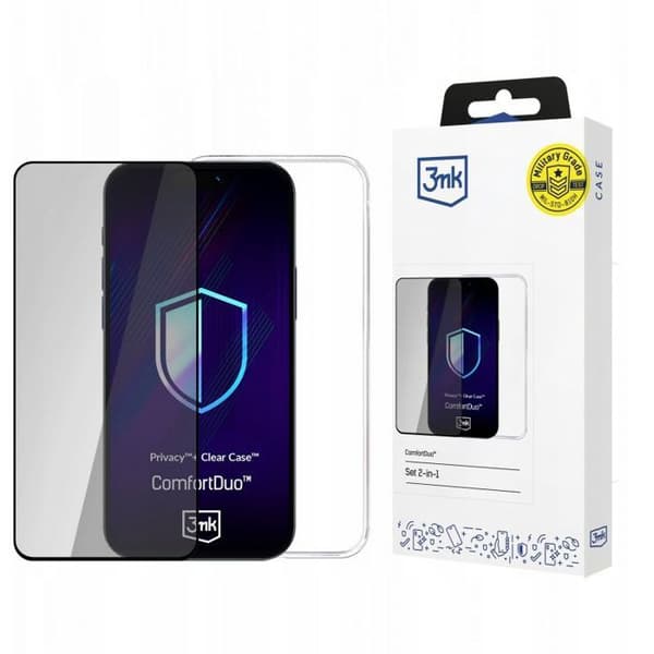 3mk Transparenta ComfortDuo sekretessskydd för Apple iPhone 16E