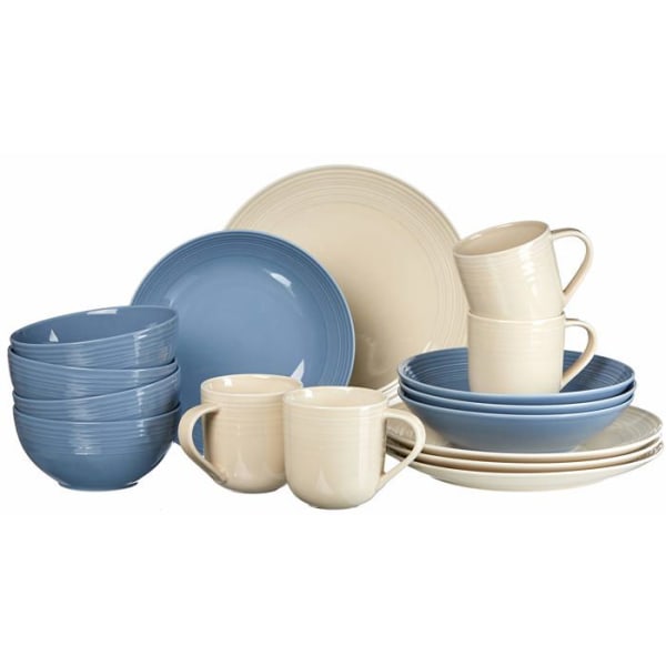 Komplett service - Ritzenhoff middagsservering - brytare - 405835 - Levi Middagsservering 16 st Blå/grädde 45 x 26 x 34 cm