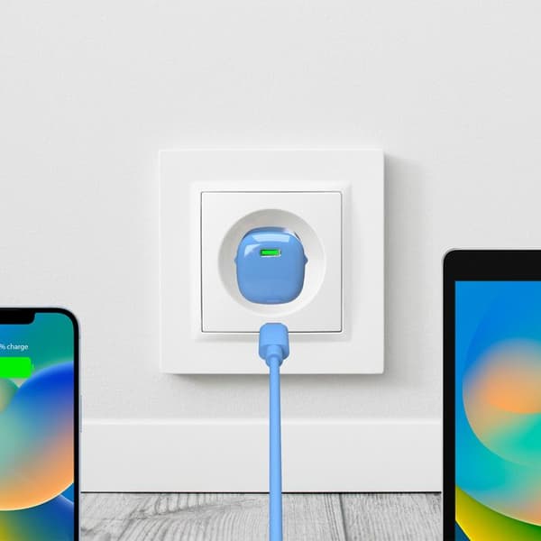 Laddare - Puro USB-C 20 W GaN väggadapter Blå