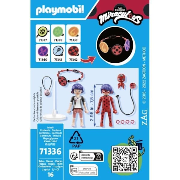 PLAYMOBIL 71336 Miraculous: Marinette & Ladybug Flerfärgad