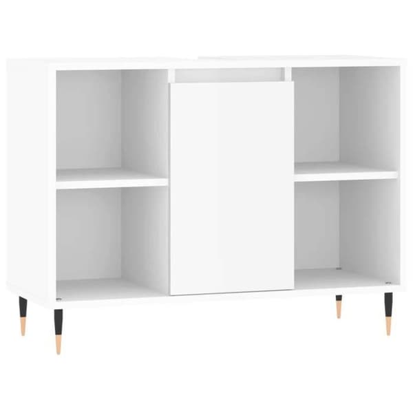 vidaXL Badrumsskåp Blank Vit 80x33x60 cm 831622