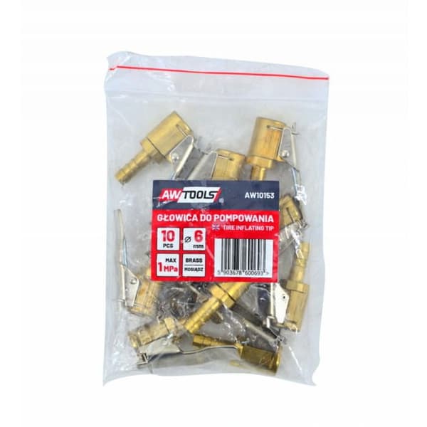 PUMPHUvUD AWTOOLS 6 mm / BRONS 10 ST.