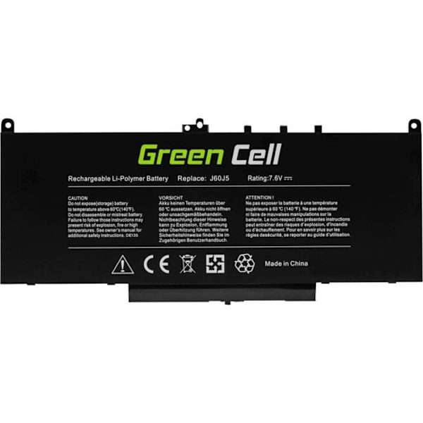 Gröncellsbatteri Dell J60J5 J6OJ5 01W2Y2 0242WD 0MC34Y för Dell Latitude E7270 E7470