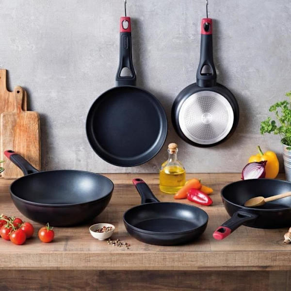 Stekpanna - PYREX - 1455017 - I smidd aluminium - Non-stick - 24 cm - Utan PFAS