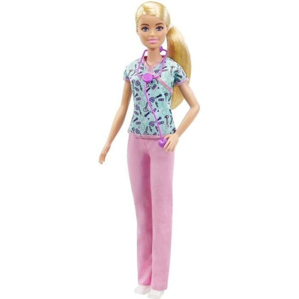 Barbie - Barbiesköterska - Modedocka - Från 3 år GTW39 Rosa