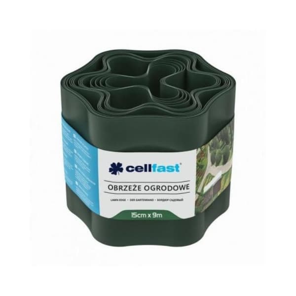 Gräsmattkant 150mm x 9m Flexibel PVC Grön