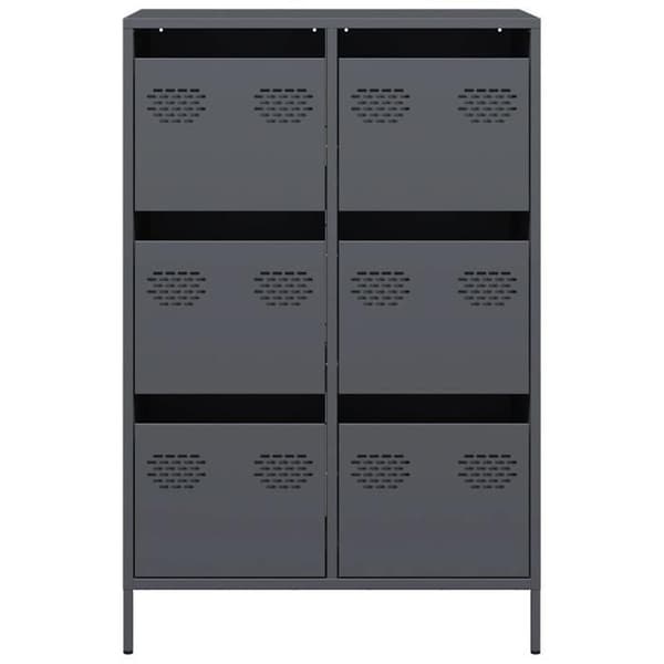 vidaXL Buffé hög antracit 68x39x101,5 cm stål 851222