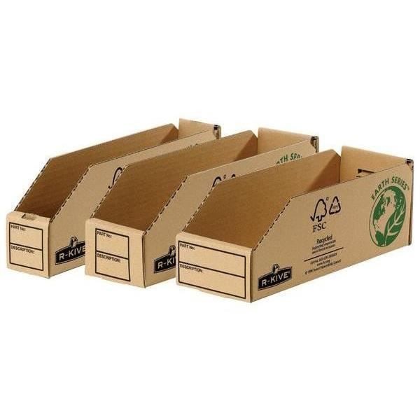 Förvaringslåda - FELLOWES - R-Kive EARTH - 50 stycken - 100 % återvunnen kartong - Brun kastanj