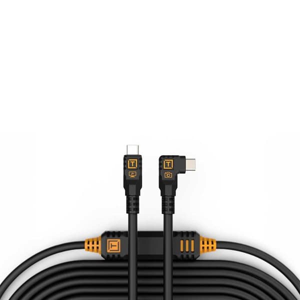 TETHER TOOLS USB-C till USB-C vinklad 90° TetherPro CUC31RT2 - Svart 9.40m
