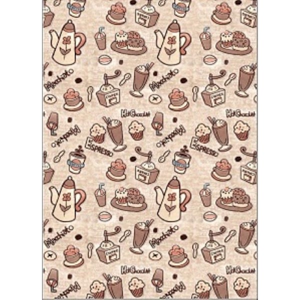 Köksmatta - ESPRESSO - 45x120 - Halkskydd - Maskintvättbar - Mjuk polyester