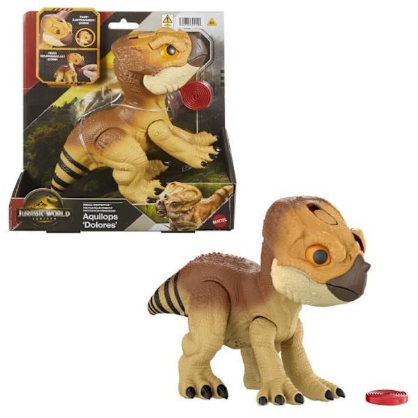 Jurassic World - Aquilops figur - Interaktiv dinosaur - Jurassic World - JGC01 Flerfärgad