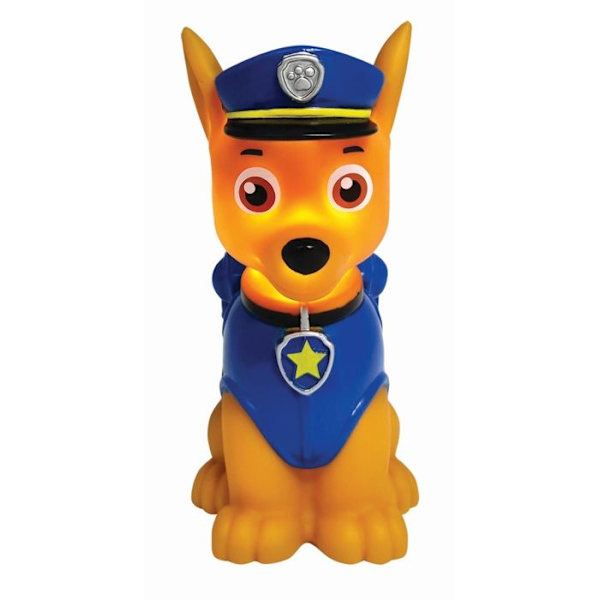 3D-nattlampa med färgvariationsdesign Paw Patrol Chase Ca. 13 cm Blå