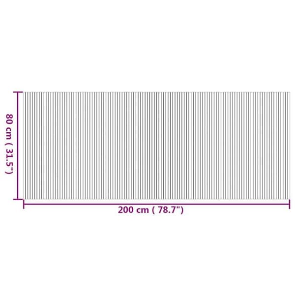 vidaXL Rektangulär matta naturlig 80x200 cm bambu 376775