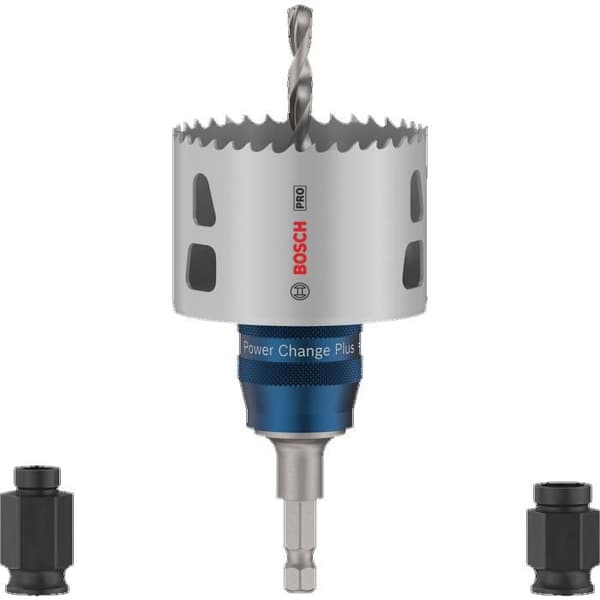 Adaptatorsats och hålsåg - BOSCH - PC Plus - 51 mm - Multi-material - Effektivitet