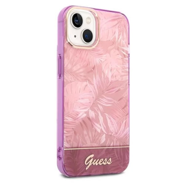 iPhone 14 Plus | GUESS Jungle Collection Case (rosa)